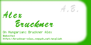 alex bruckner business card